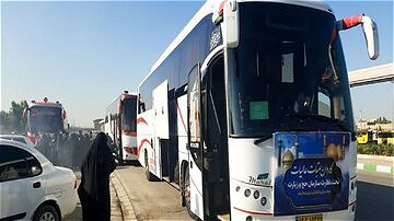 خدمات حمل ونقل در مسیر بازگشت زائران اربعین ساماندهی شد