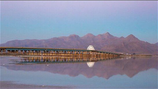 دریاچه ارومیه در روزهای زمستانی