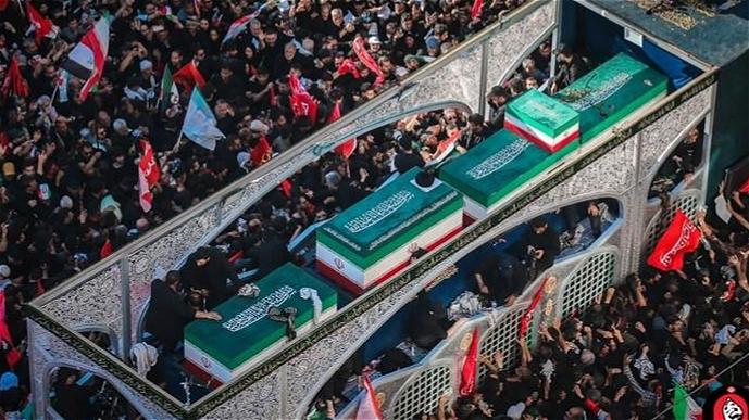 میلیون‌ها عزادار ‌امام شهید را بدرقه کردند